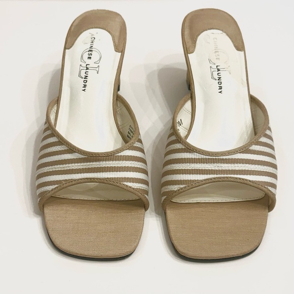 Chinese Laundry Joyfull Kitten Heel Striped Dress Shoes - Picture 1 of 5